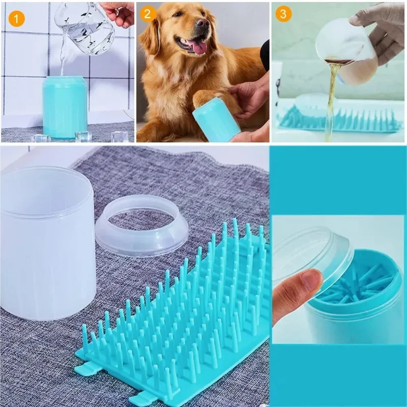 Gobelet nettoyeur de pattes pour chien